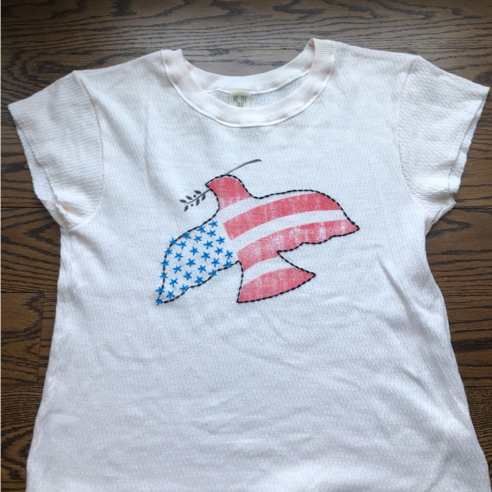 WE THE FREE Woven T-Shirt American Flag